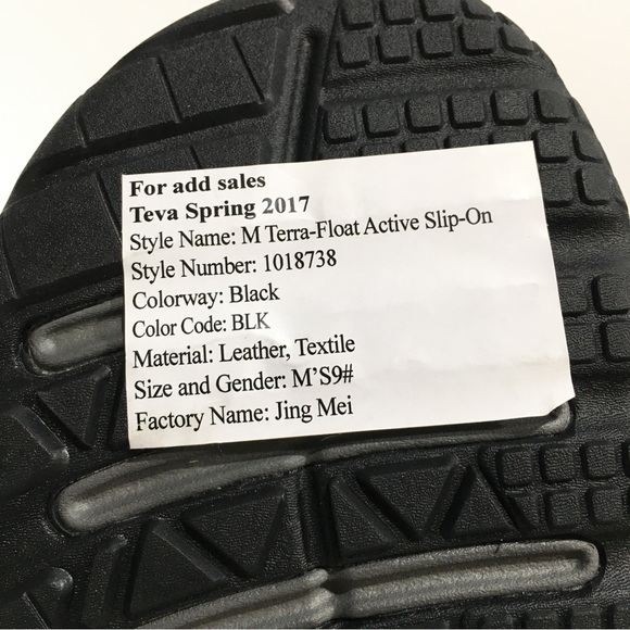 TEVA TERRA FLOAT ACTIVE SLIP-ON SPORTS SANDALS -BLACK NUBUK -US 9 - Picture 9 of 9